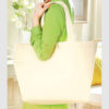 Custom organic toggle shopper, made with organic cotton canvas, two long handles