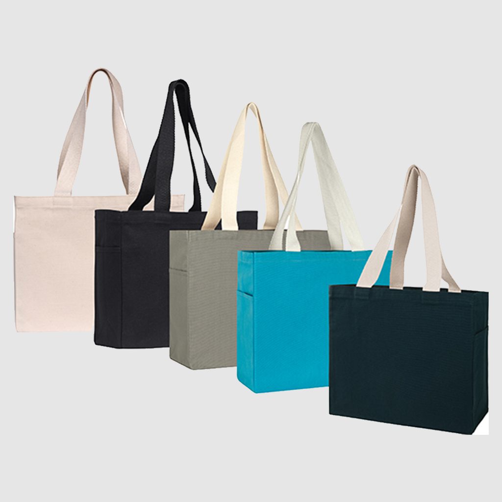 All Colour Variations - Tote 10oz Eco Canvas with Side Pocket