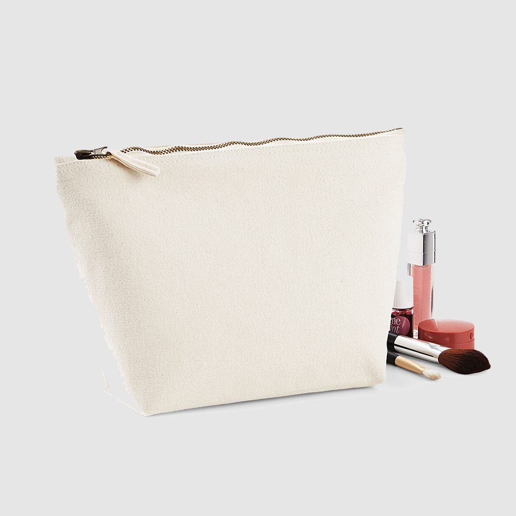 Natural Shaped Cosmetic Cotton Canvas Bag With Makeup