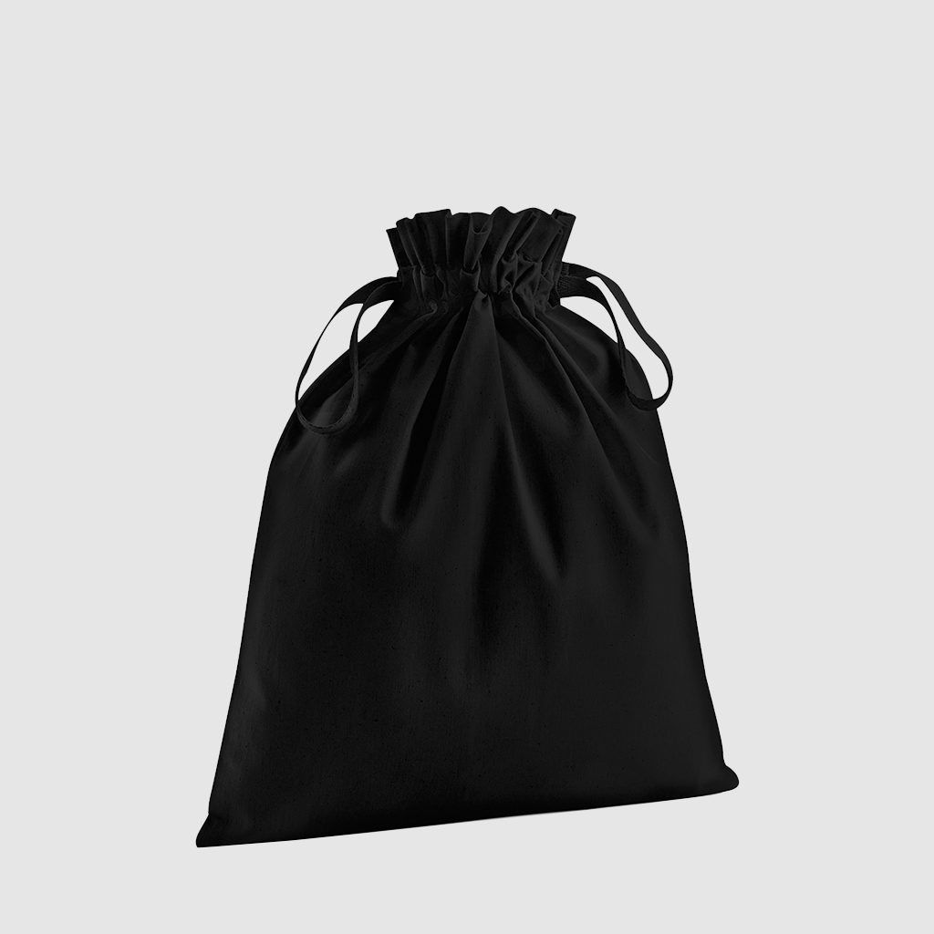 Custom organic drawstring bag, made from 100% organic cotton canvas