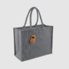Custom laminated jute shopper, with long handles for hand carry, wide variety of colours