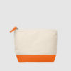 Custom cotton zip bag with contrast base, various colourway options are available