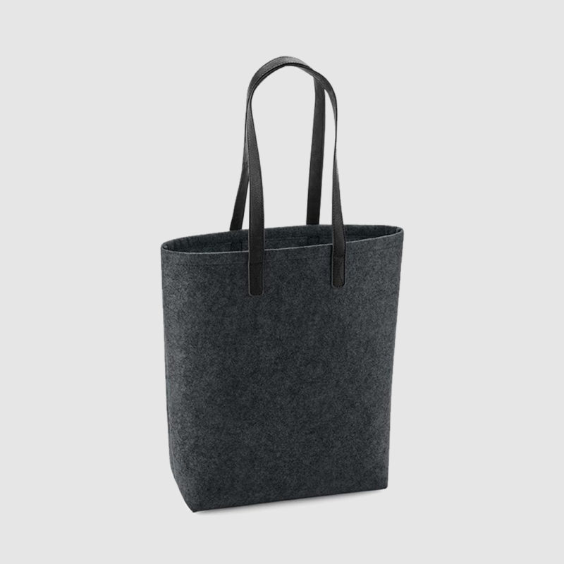 Custom premium felt shopper, made from 100% polyester felt with long handles