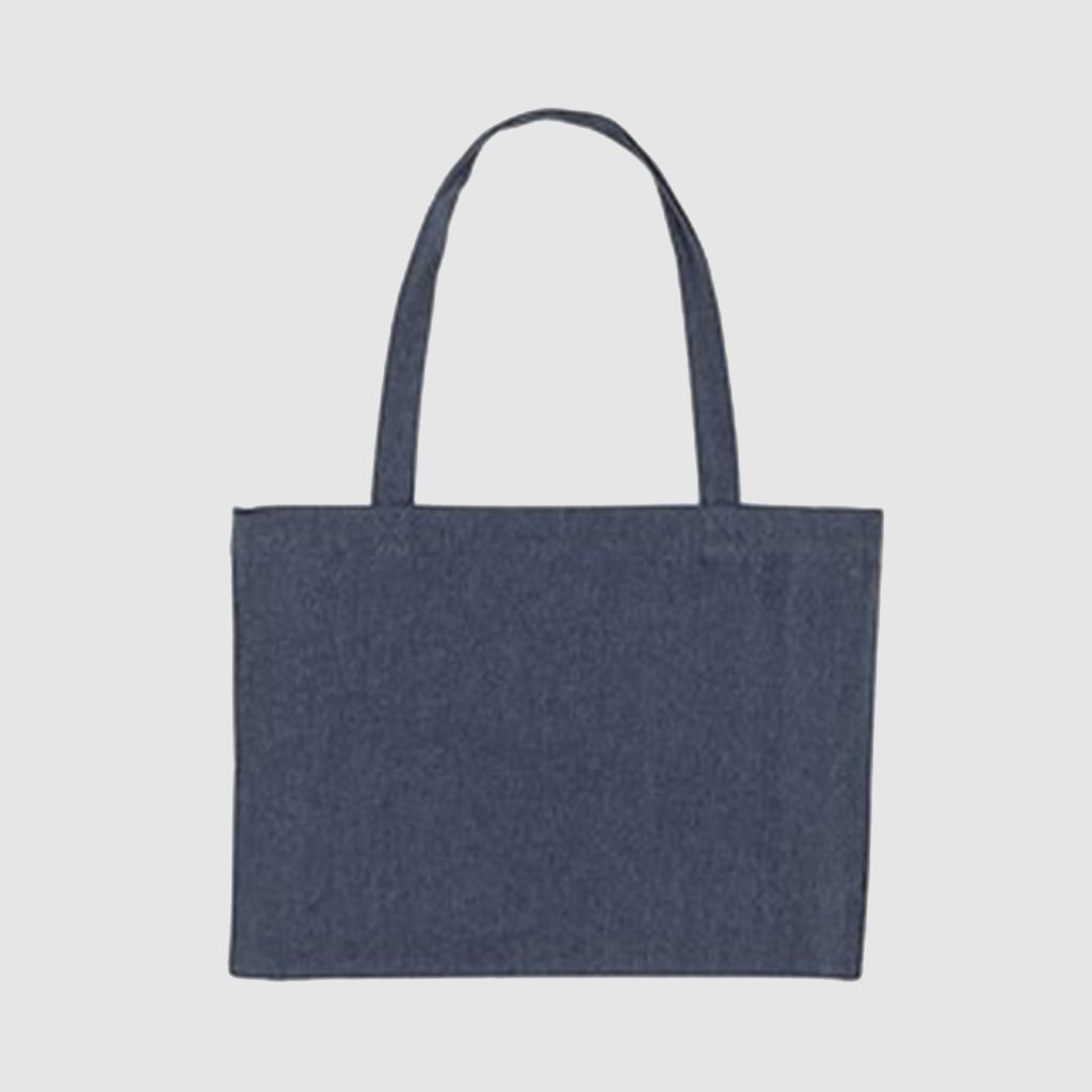 Midnight Blue Recycled Shopper Bag With Gusset
