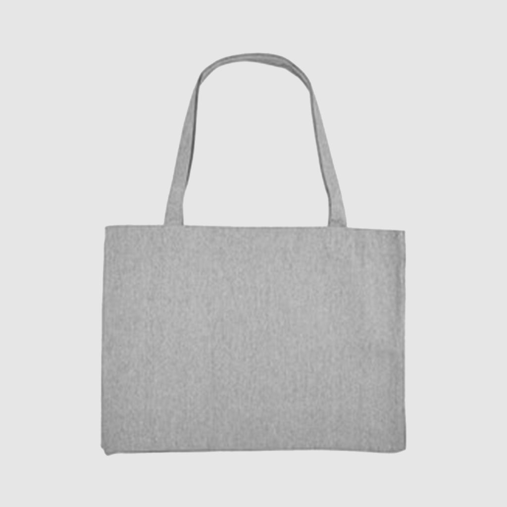 Grey Recycled Shopper Bag With Gusset