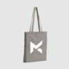 Custom recycled eco cotton tote bags with long handles