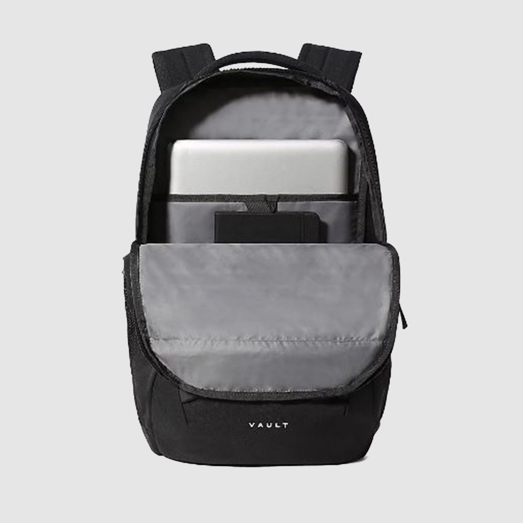 Open The North Face Vault 28L Backpack With Laptop Inside