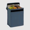 Navy Blue Cotton Lunch Cooler Filled With Mixed Fruits- Bag Workshop