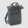 Graphite Grey Twin Handle Roll-Top Backpack - Bag Workshop