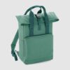 Sage Green Twin Handle Roll-Top Backpack - Bag Workshop