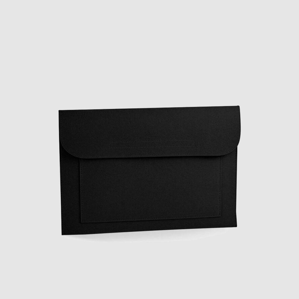 Black Felt Laptop Case - Bag Workshop