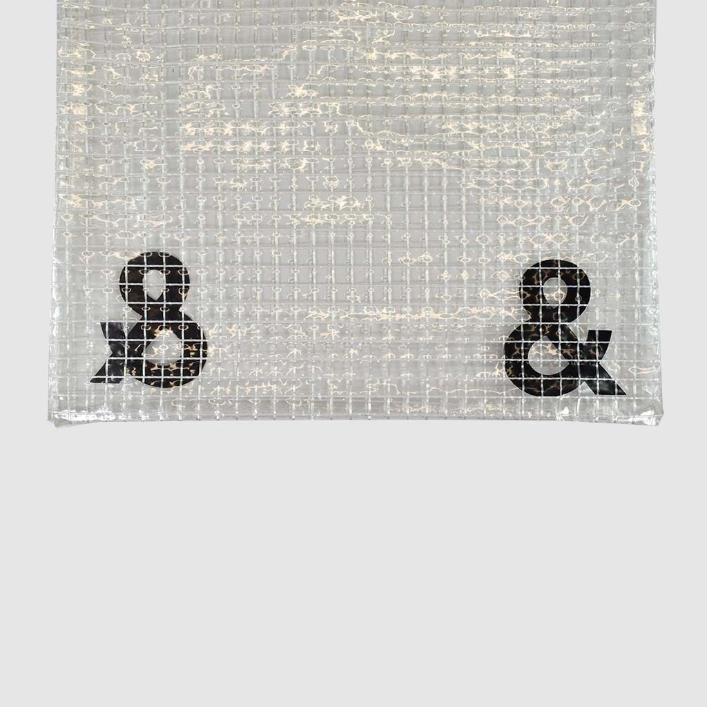 transparent bag with print - reinforced tarpaulin