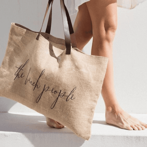 sustainable fabric bag in jute