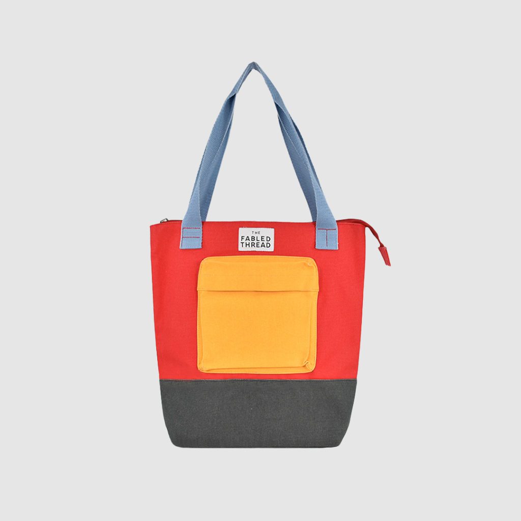 Custom heavyweight canvas bag in bright colours