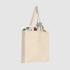 Natural 8oz Cotton Shopper Tote with Gusset Filled with Shopping