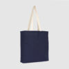 Navy/ Natural 8oz Cotton Shopper Tote with Gusset