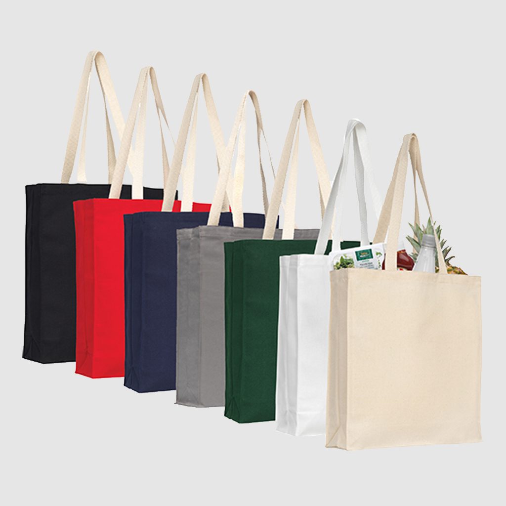 All Colour Variations - 8oz Cotton Shopper Tote with Gusset
