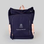 navy blue picnic bag with pink side pocket with thermal fabrics for bags